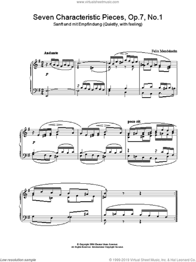 Seven Characteristic Pieces, Op.7, No.1