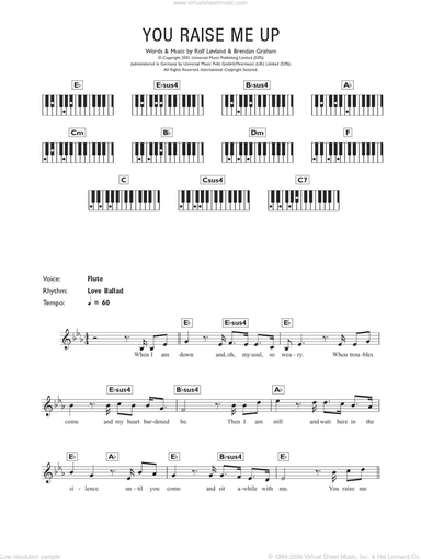 You Raise Me Up, (intermediate)