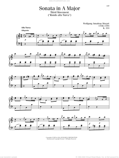 Rondo: Allegretto (Alla Turca), K. 331