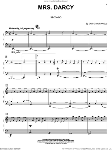 Mrs. Darcy (from Pride And Prejudice) (arr. Carol Klose)