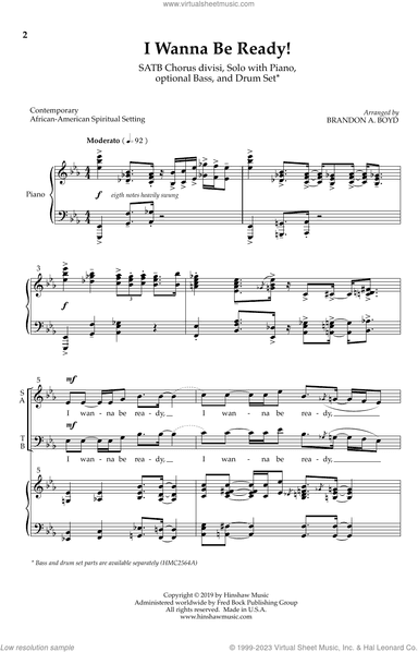 I Wanna Be Ready! (arr. Brandon A. Boyd)