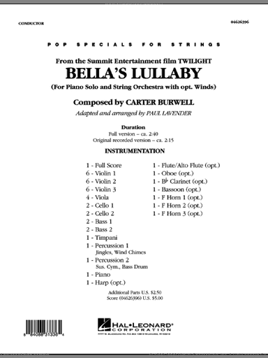 Bella's Lullaby (from "Twilight") (COMPLETE)