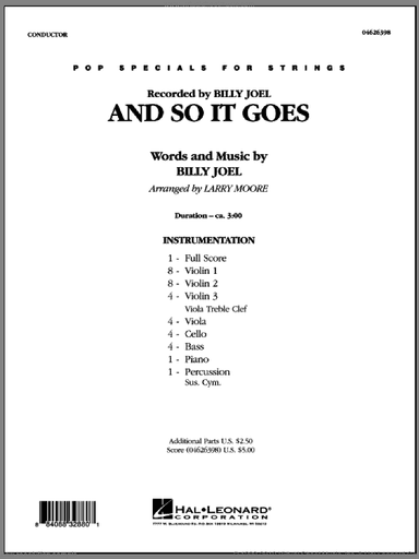 And So It Goes (COMPLETE)