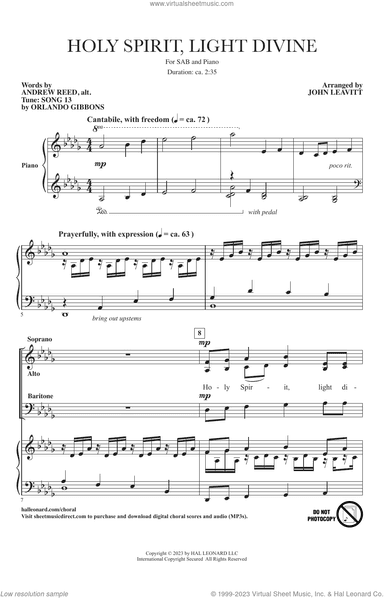 Holy Spirit, Light Divine (arr. John Leavitt)