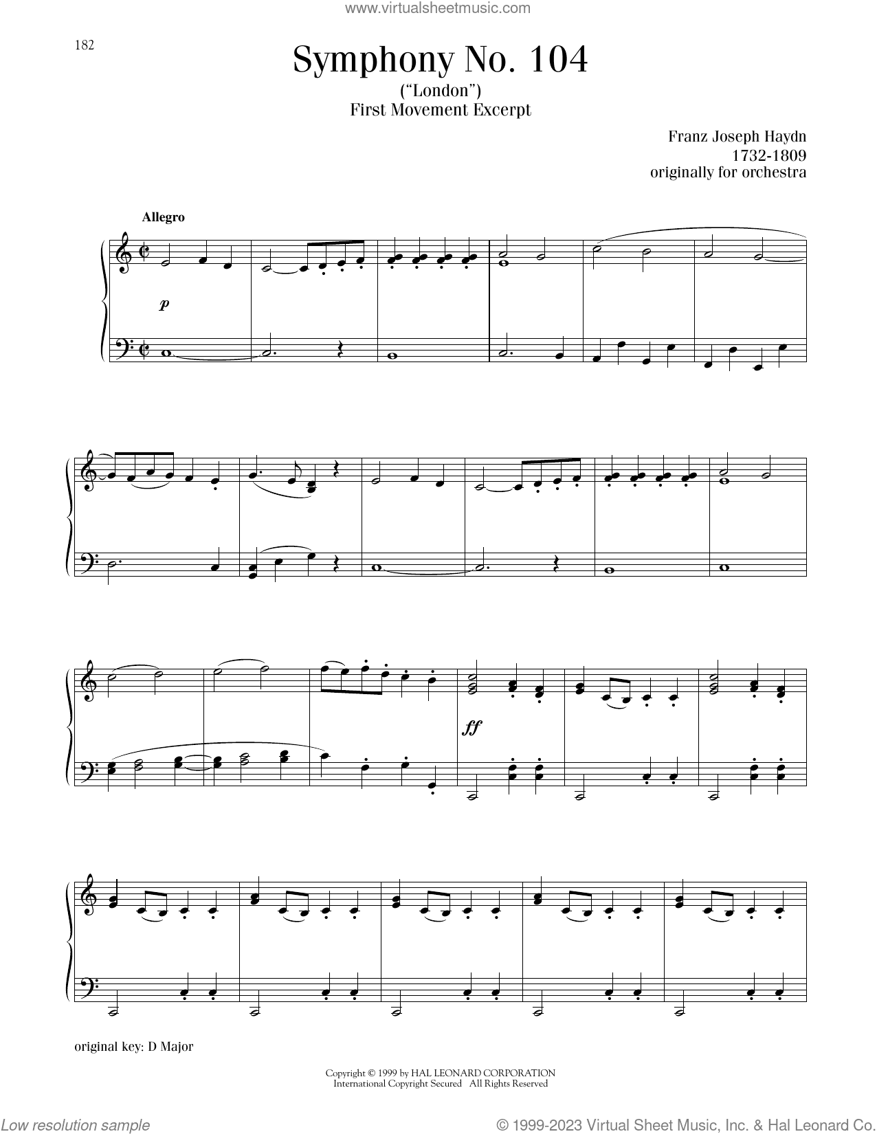 Symphony No. 104 in D Major ("London"), First Movement Excerpt