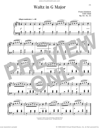 Waltz In G Major, Op. 67, No. 15