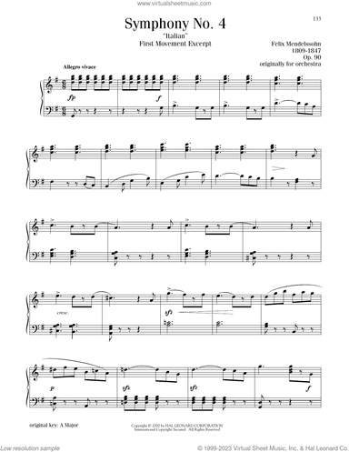 Symphony No. 4 ("Italian"), First Movement Excerpt