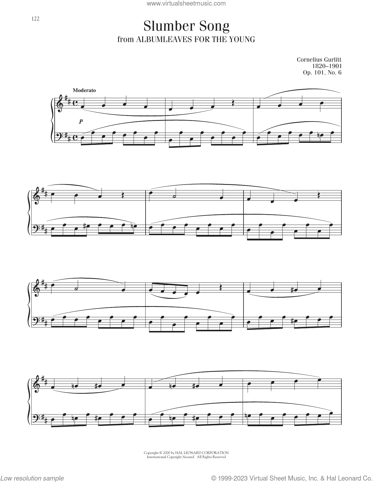 Slumber Song, Op. 101, No. 6