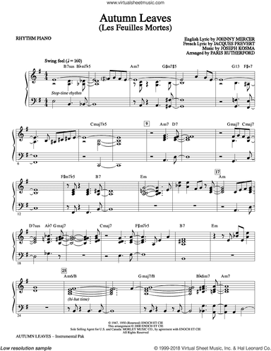 Autumn Leaves (complete set of parts)