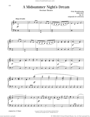 A Midsummer Night's Dream Overture, Excerpt