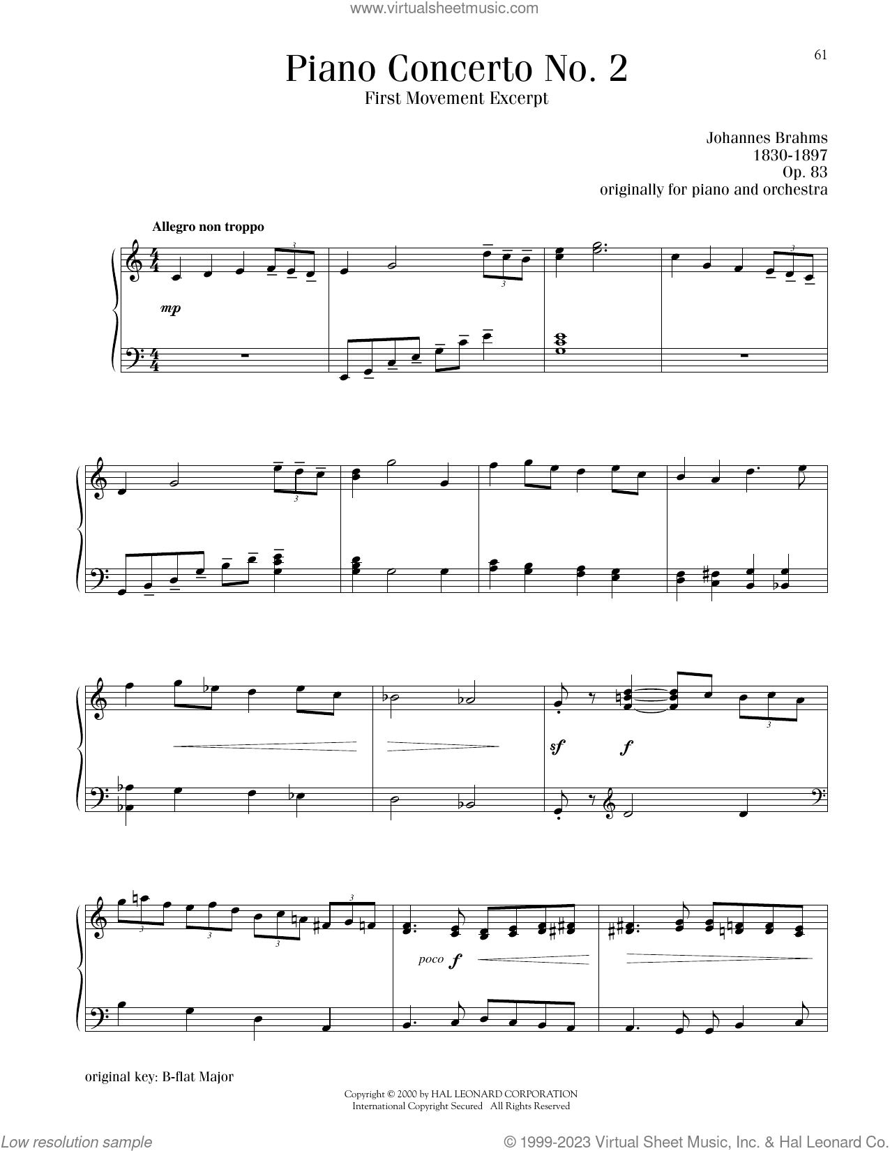 Piano Concerto No. 2, First Movement Excerpt