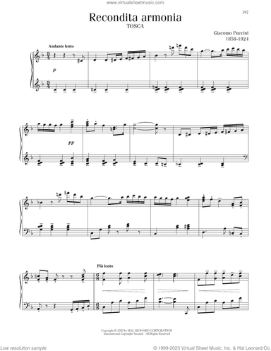 Recondita Armonia, (intermediate)