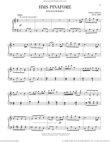 HMS Pinafore, Selected Melodies