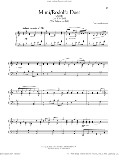 Mimi/Rodolfo Duet