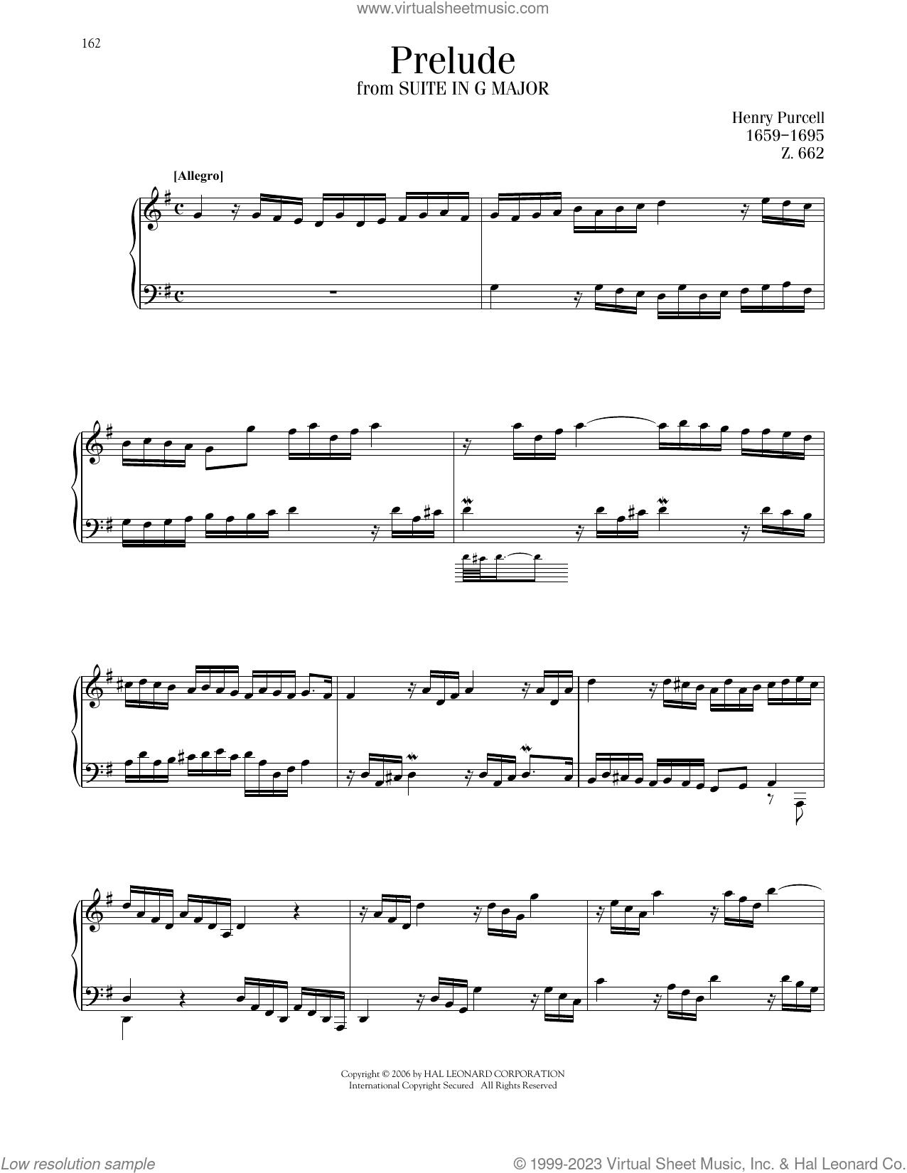 Prelude, Suite No. 1 In G Major