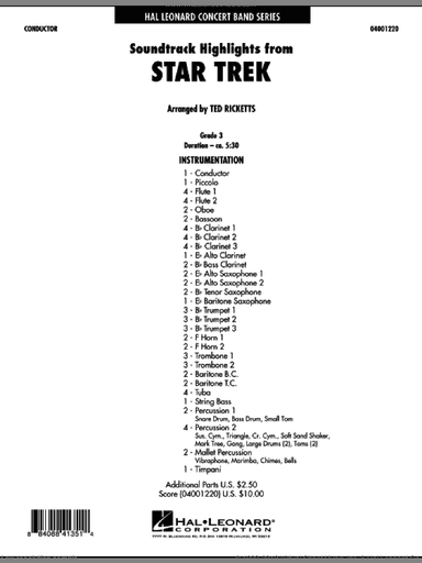 Star Trek, soundtrack highlights