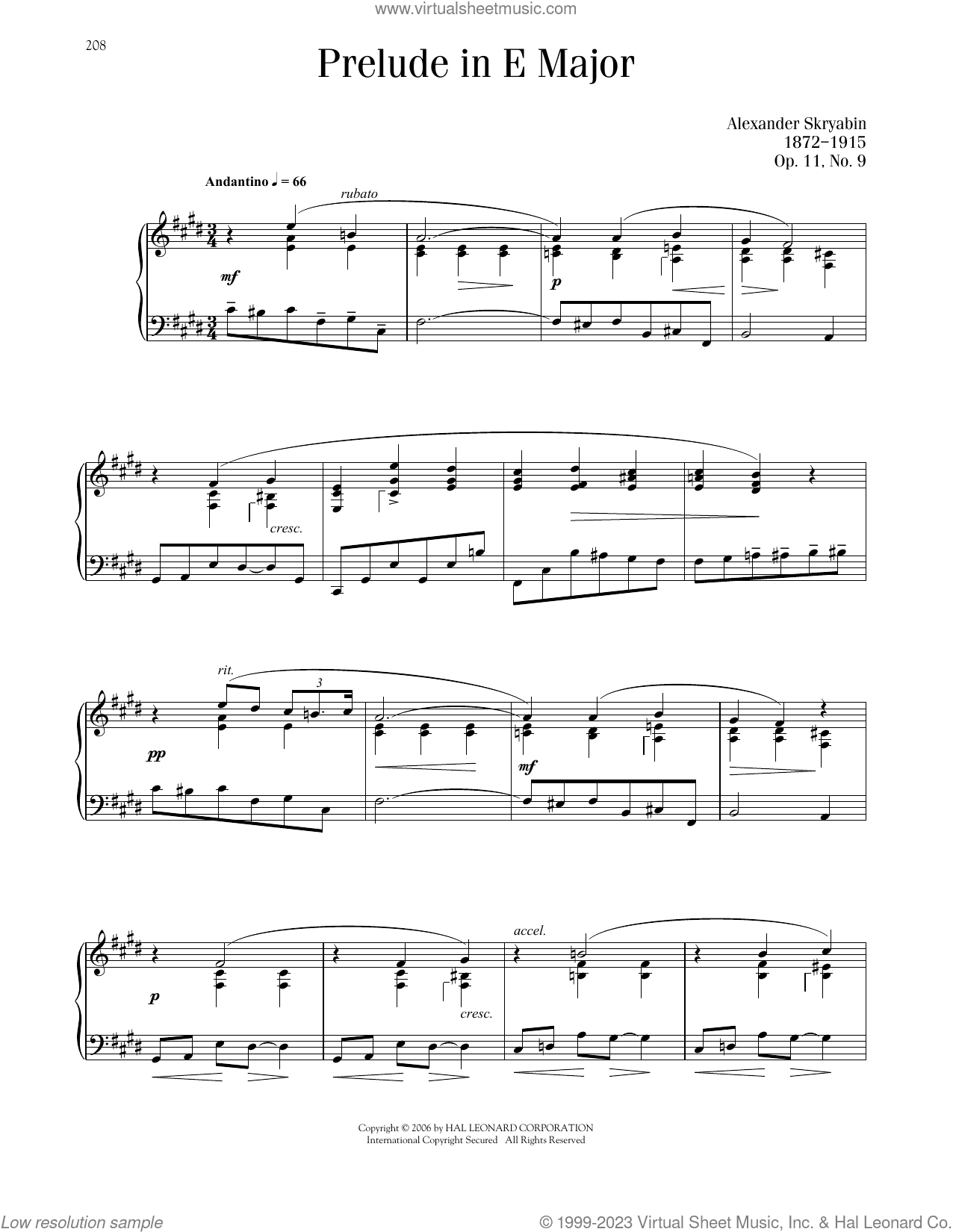 Prelude, Op. 11, No. 9