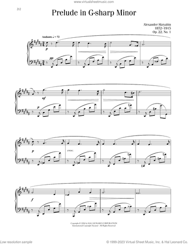 Prelude In G-Sharp Minor, Op. 22, No. 1