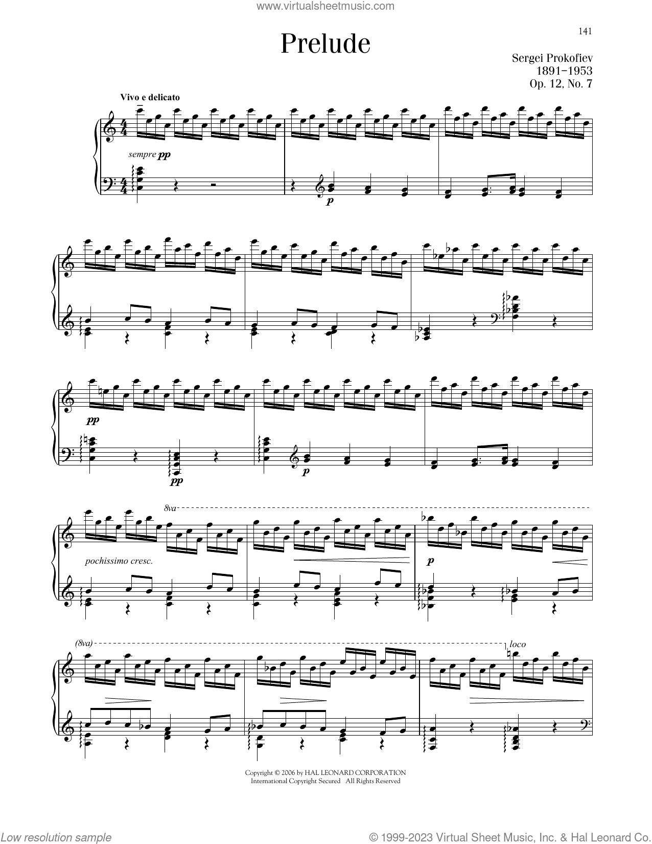 Prelude, Op. 12, No. 7