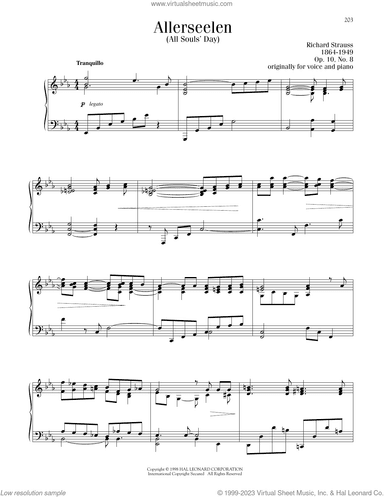 Allerseelen, Op. 10 (All Souls' Day)