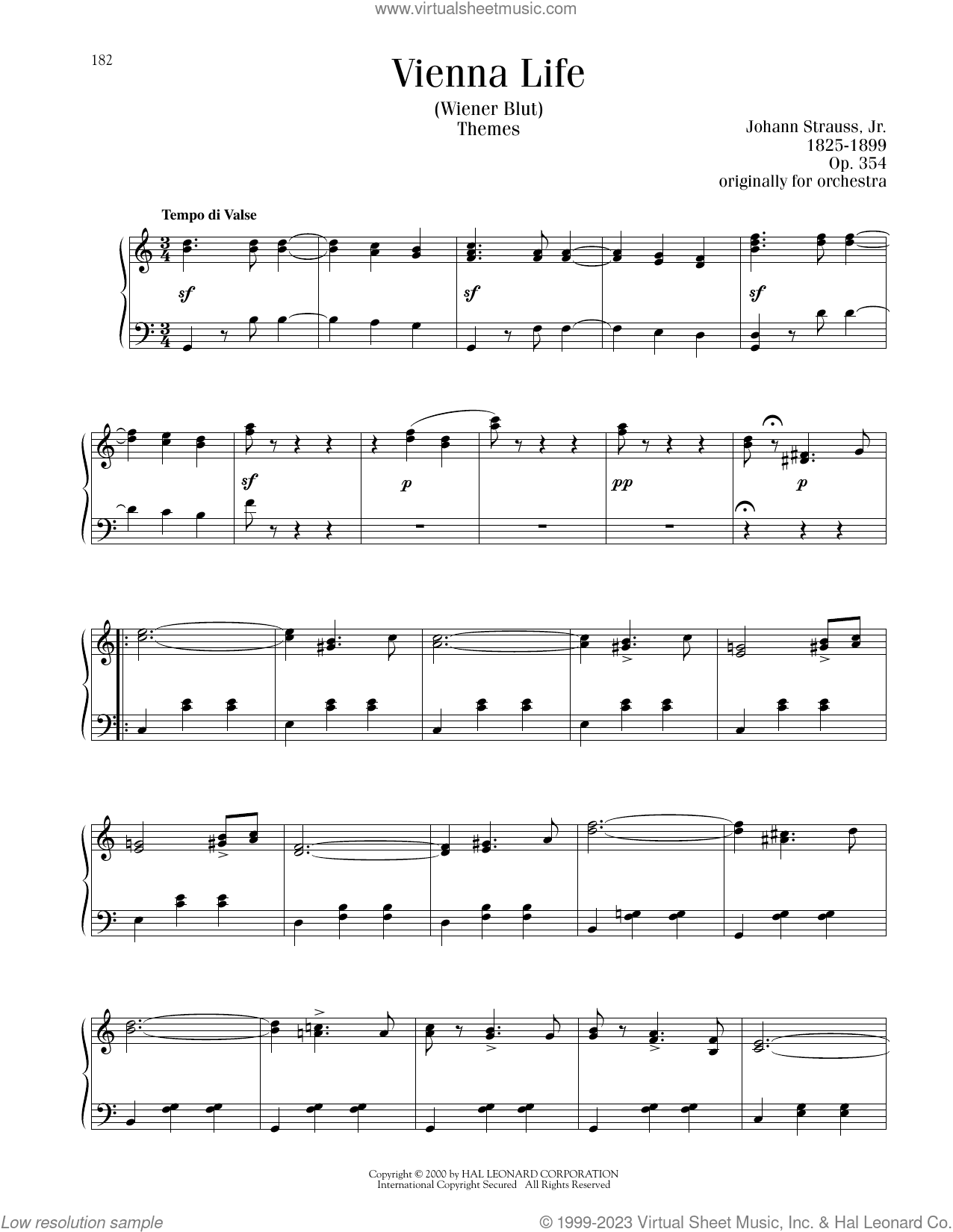 Vienna Life, Op. 354