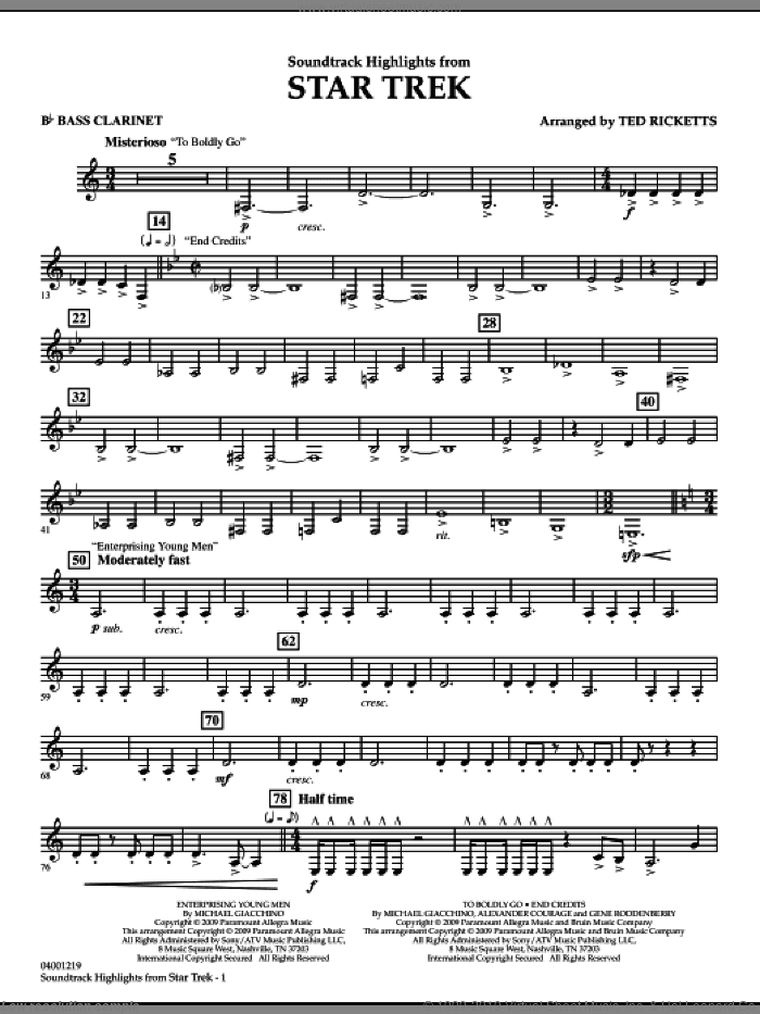 Star Trek, soundtrack highlights