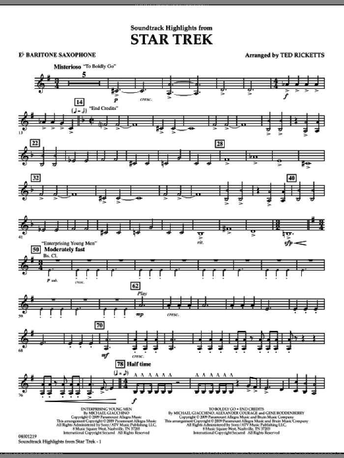 Star Trek, soundtrack highlights