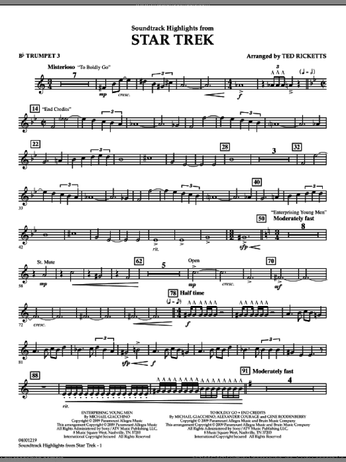 Star Trek, soundtrack highlights
