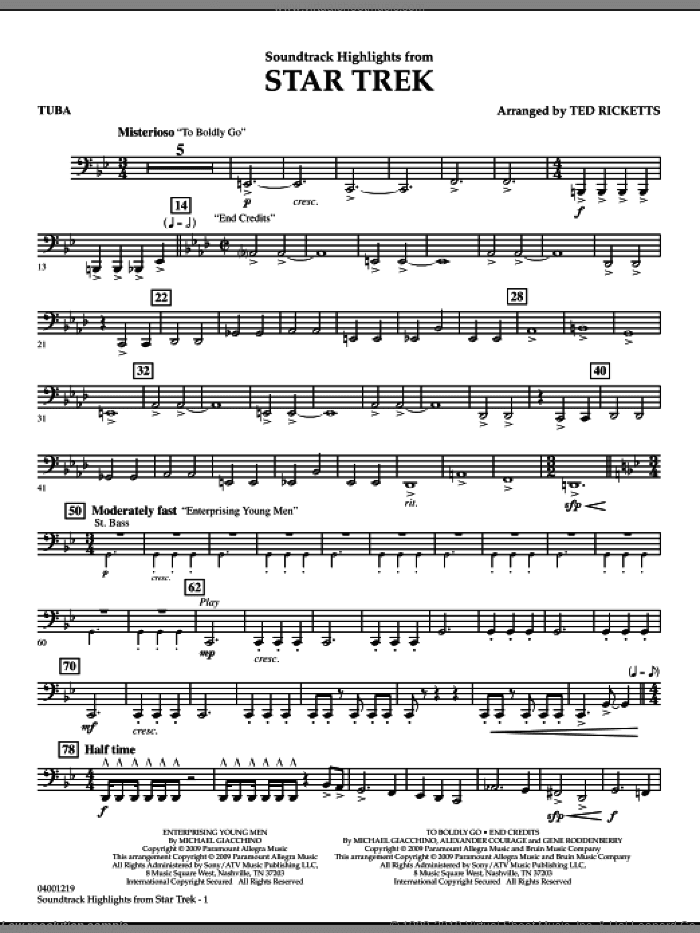 Star Trek, soundtrack highlights