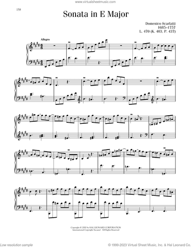 Sonata In E Major, K. 403