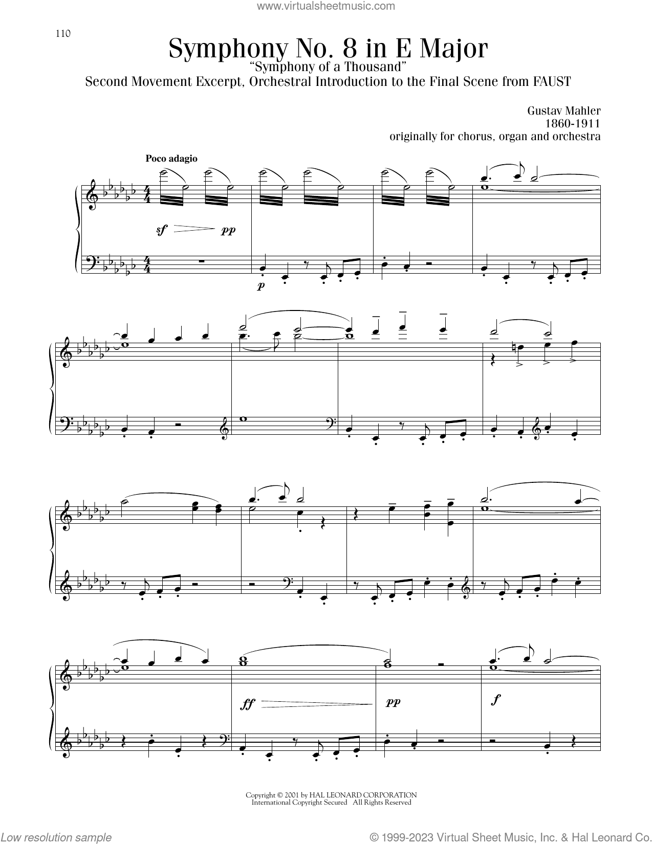 Symphony No. 8 In E Major (Symphony Of A Thousand), Second Movement