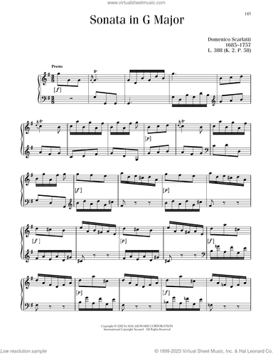 Sonata In G Major, L. 388