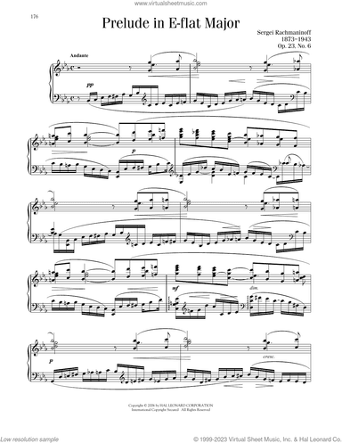 Prelude In E-Flat Major, Op. 23, No. 6
