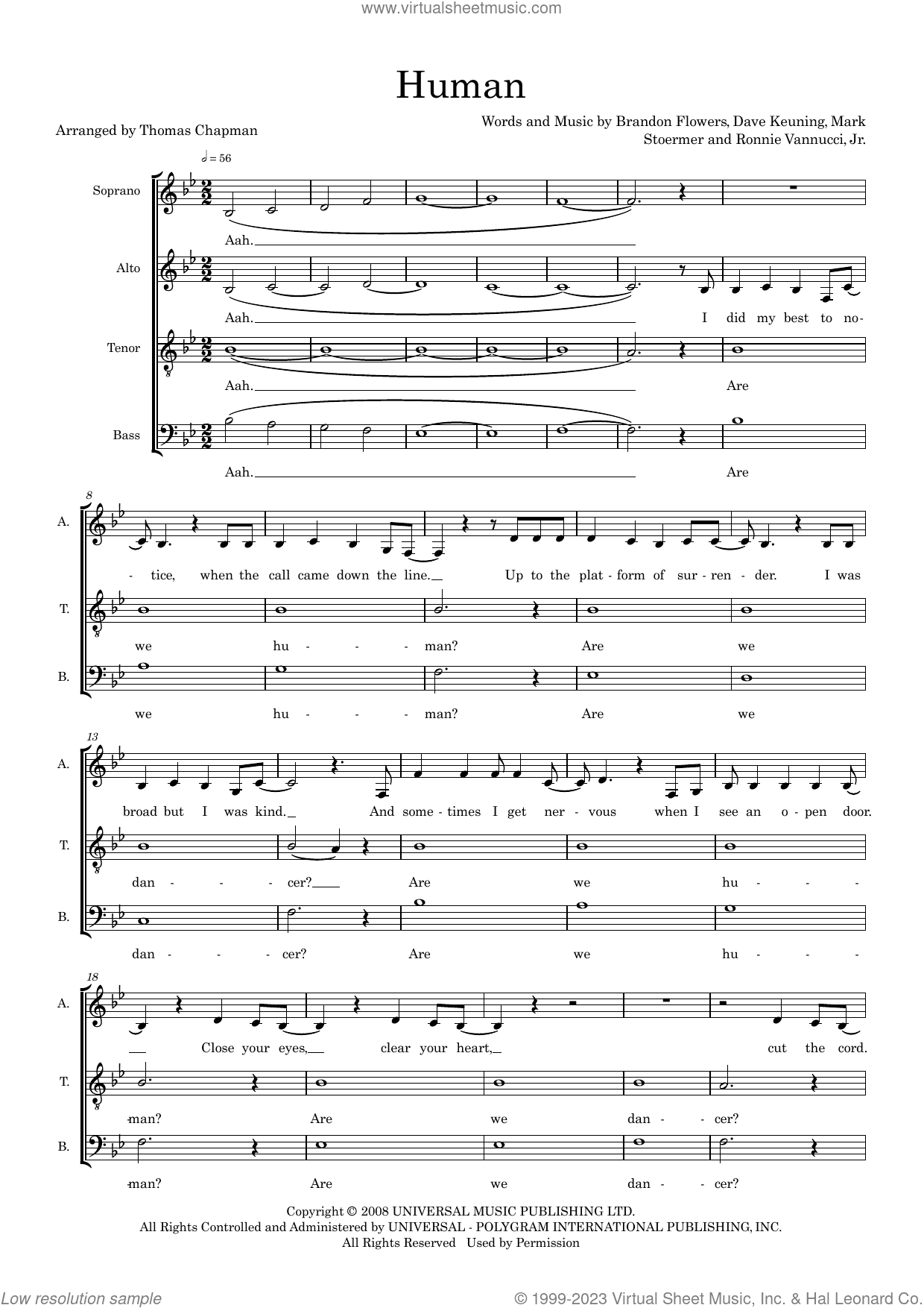 Human (arr. Thomas Chapman)