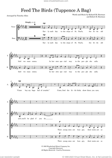 Feed The Birds (Tuppence A Bag) (arr. Tim Allen)
