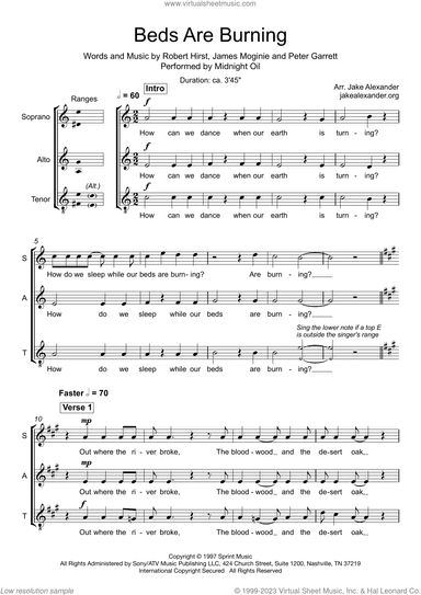 Beds Are Burning (arr. Jake Alexander)