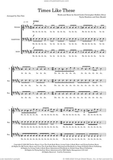 Times Like These (arr. Dan Pate)