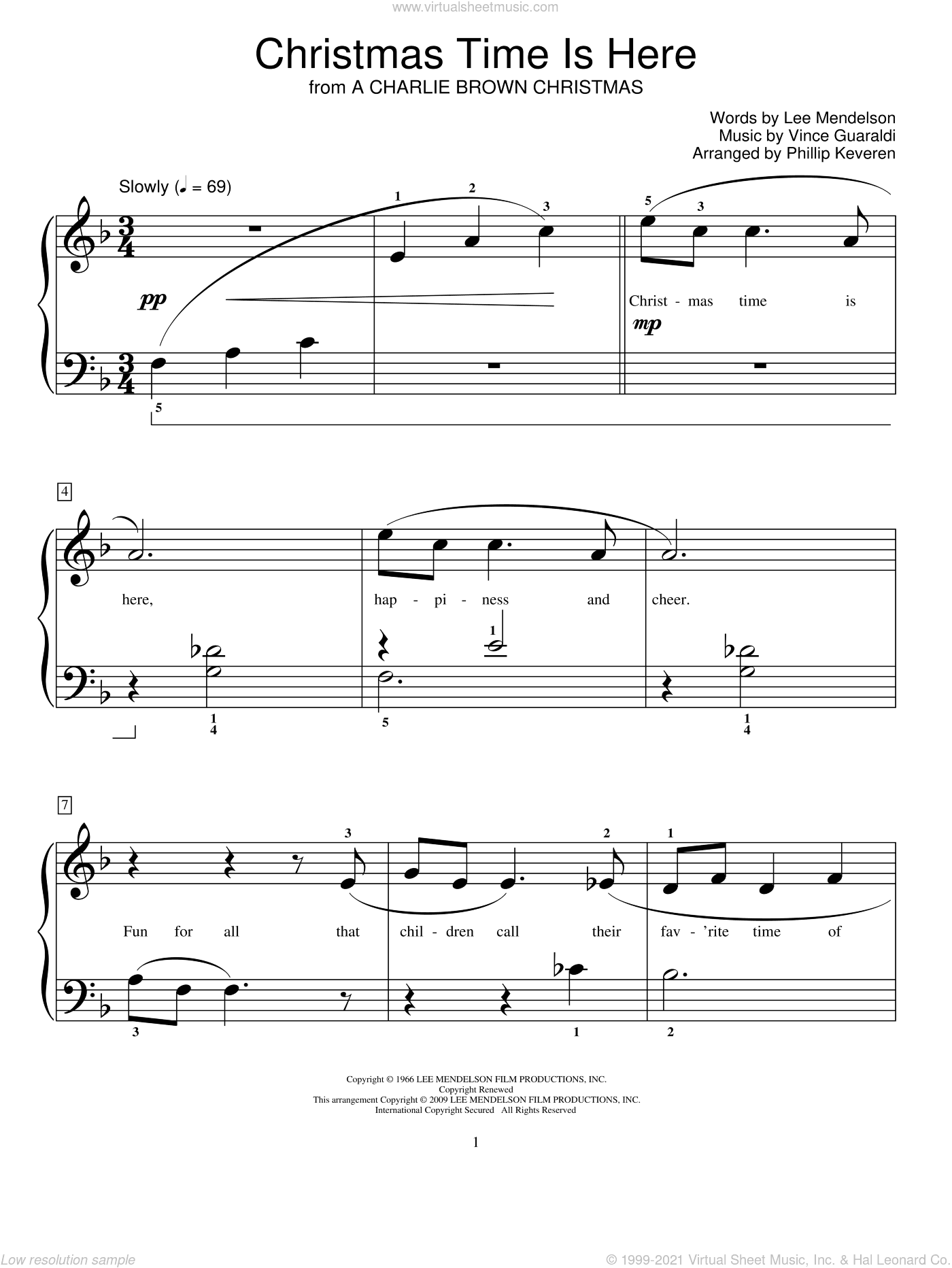 Christmas Time Is Here (arr. Phillip Keveren)