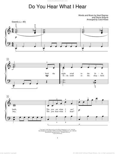 Do You Hear What I Hear, (beginner)