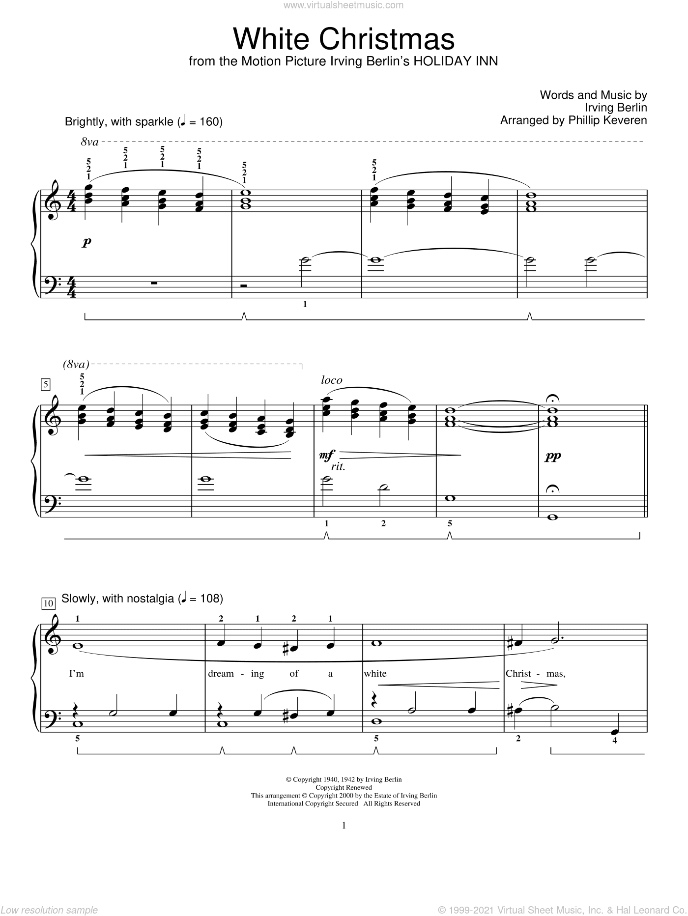 White Christmas (arr. Phillip Keveren)
