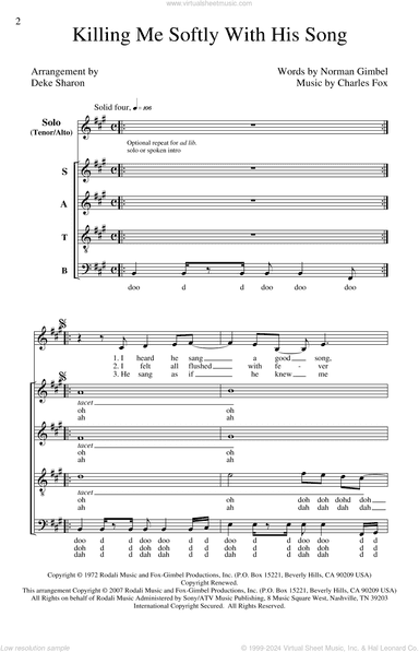 Killing Me Softly With His Song (arr. Deke Sharon)