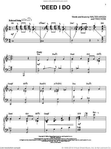 'Deed I Do (arr. Brent Edstrom)