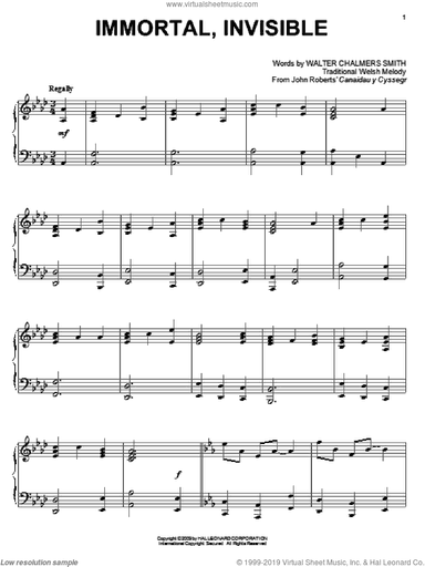 Immortal, Invisible, (intermediate)