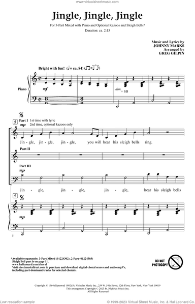 Jingle, Jingle, Jingle (arr. Greg Gilpin)
