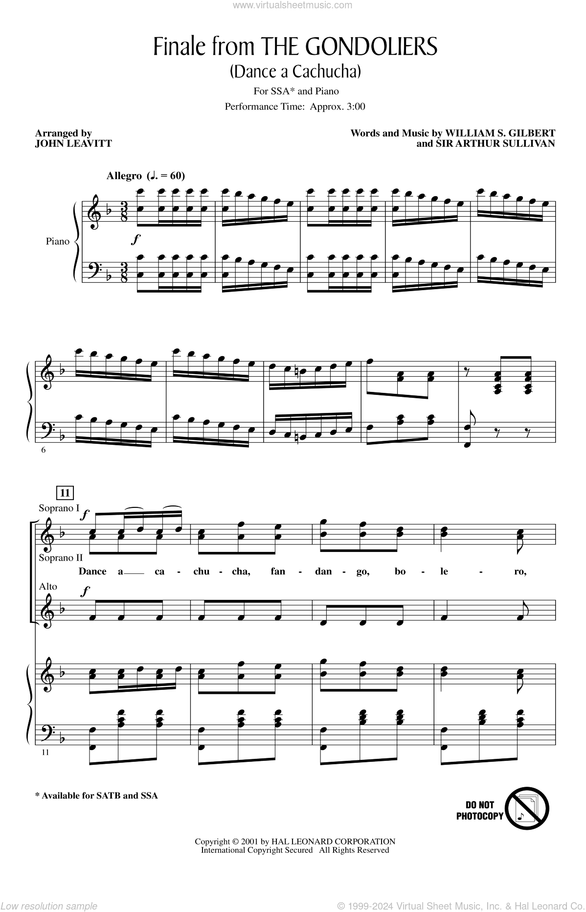 Finale from The Gondoliers (Dance a Cachucha)