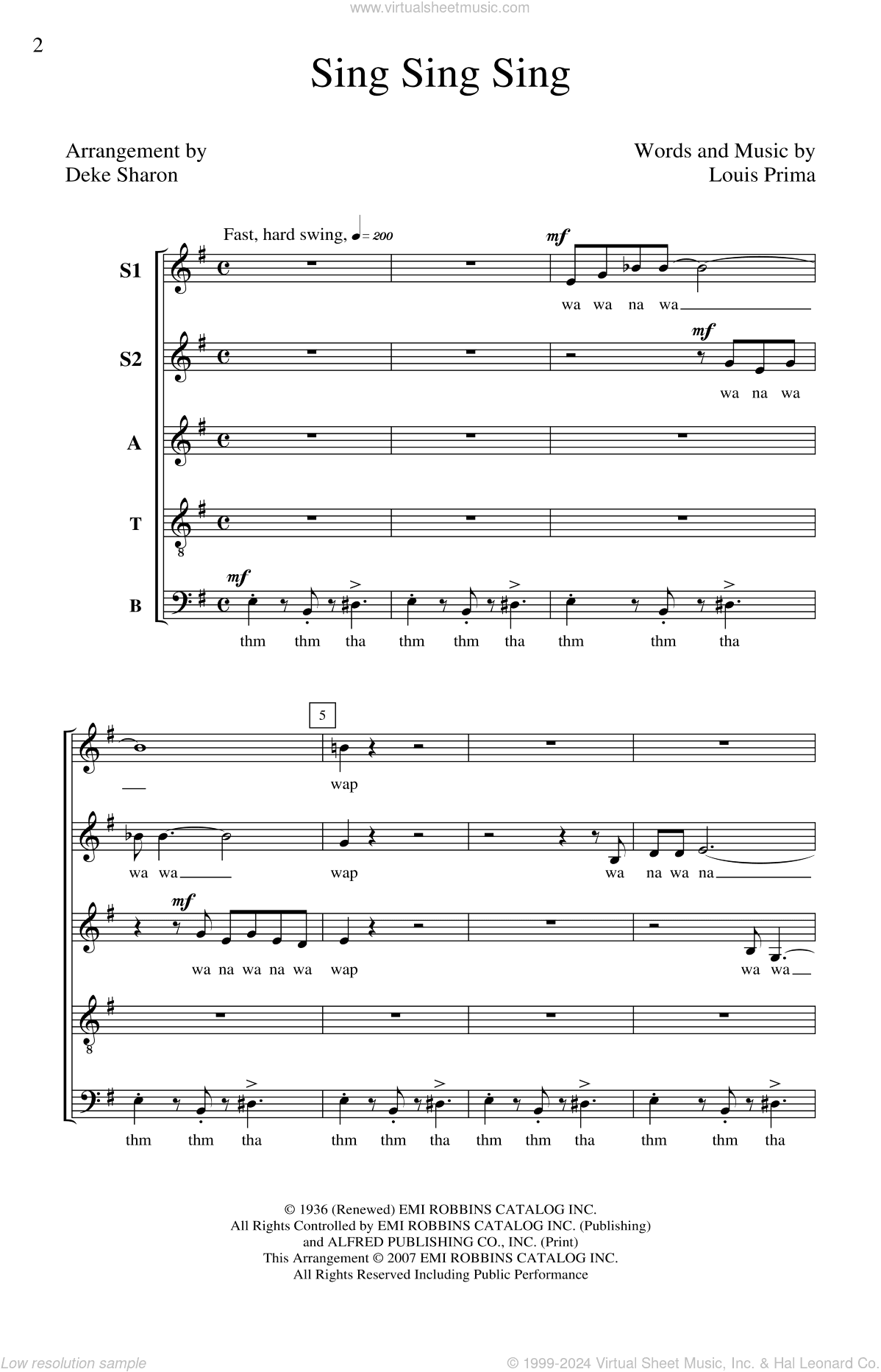 Sing, Sing, Sing (arr. Deke Sharon)