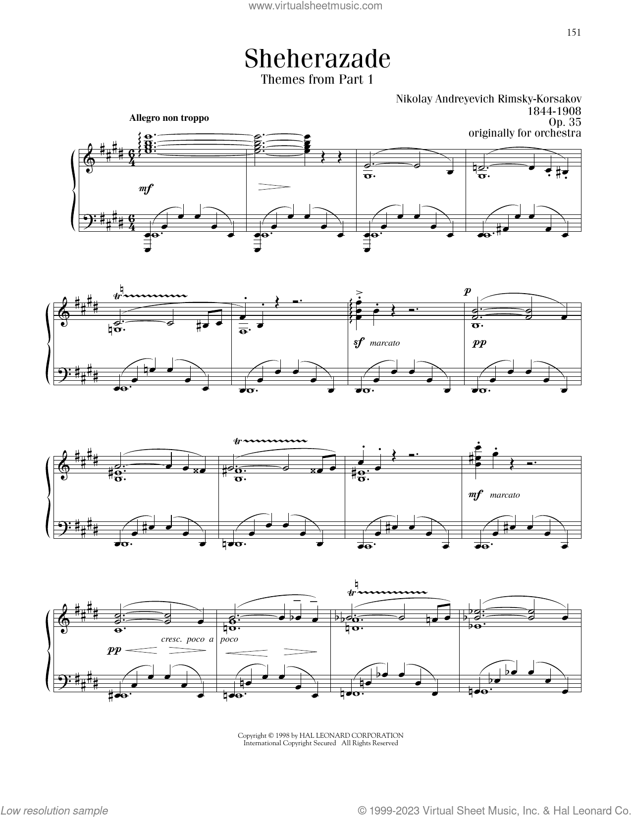 Sheherazade, Themes from Part 1