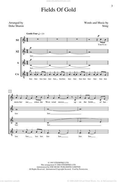 Fields Of Gold (arr. Deke Sharon)