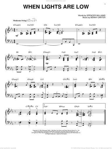 When Lights Are Low (arr. Brent Edstrom)