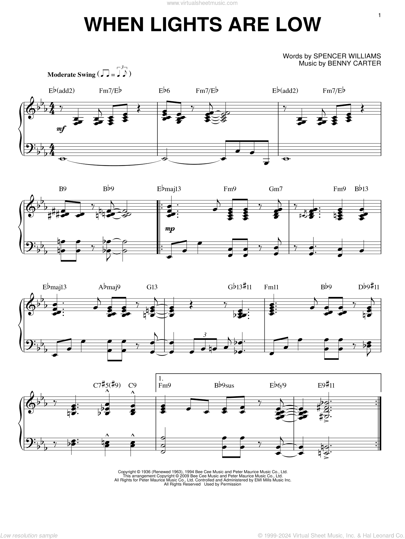 When Lights Are Low (arr. Brent Edstrom)